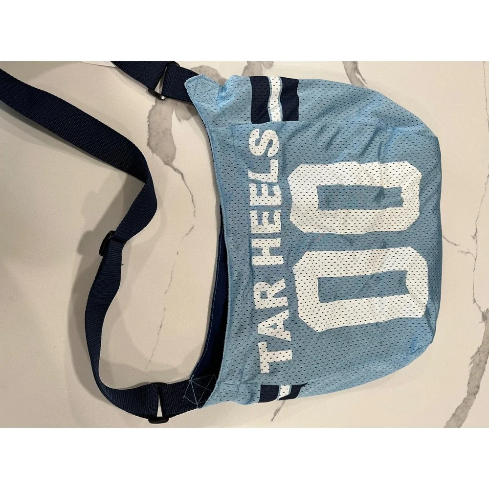 Spirit Ready UNC Tar Heels Jersey Mesh‎ Messenger Bag Crossbody Carolina Blue 00